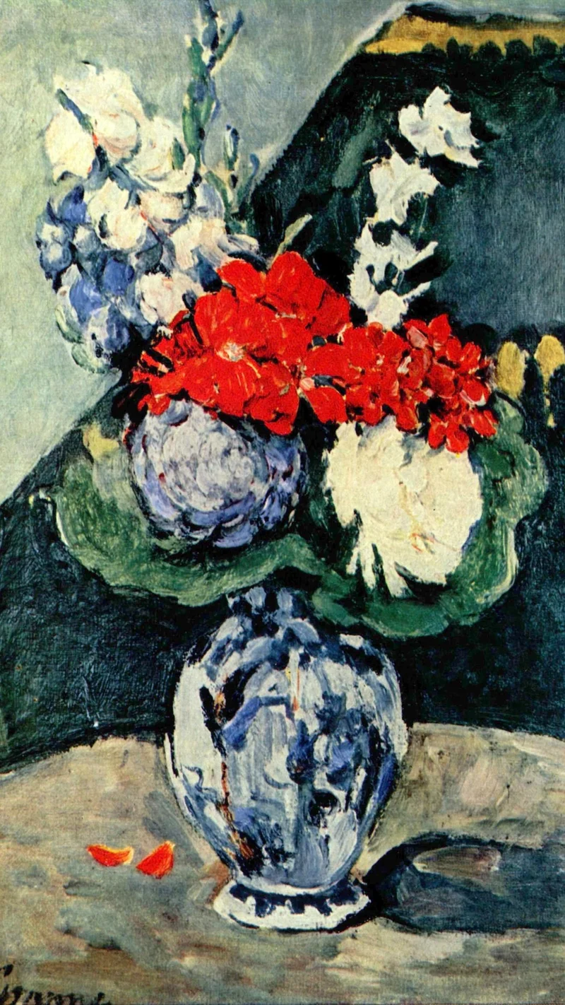 Paul Cezanne — Small Delft vase with flowers