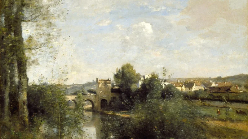 Jean-Baptiste Camille Corot — Seine and Old Bridge at Limay
