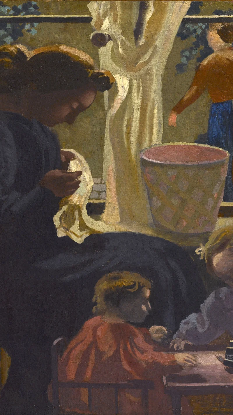 Maurice Denis — Intimacy (Woman Mending by the Window)