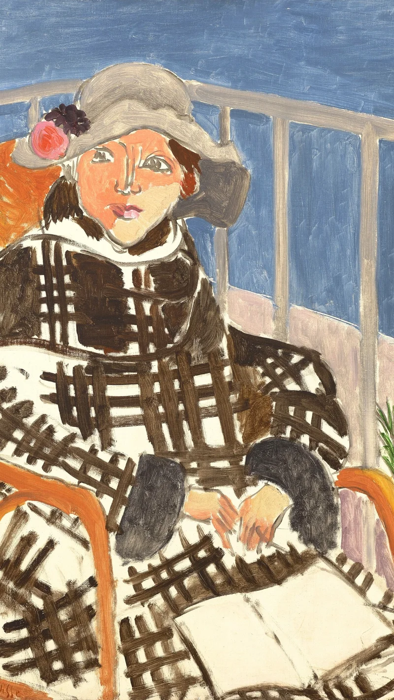 Henri Matisse — Mademoiselle Matisse in a Plaid Coat