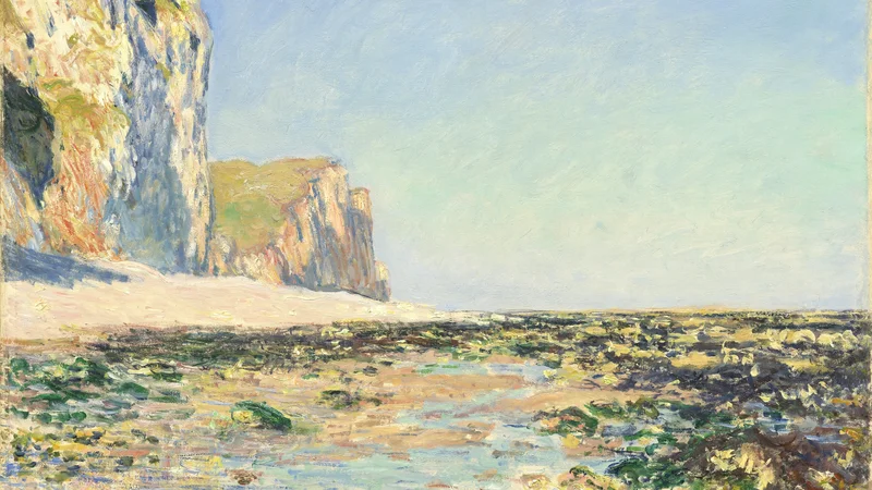 Claude Monet — Seashore and Cliffs of Pourville in the Morning