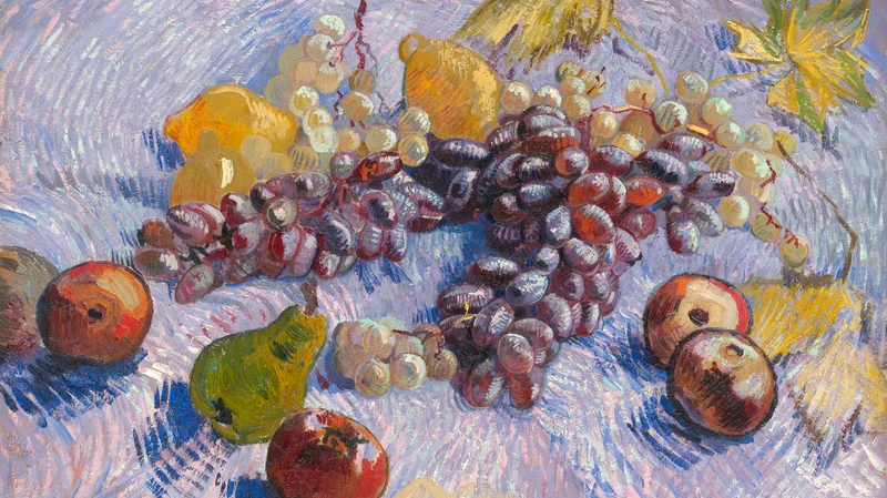 Grapes, Lemons, Pears, and Apples