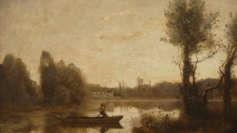 Jean-Baptiste Camille Corot — Ville-d'Avray. Boatman on the Pond