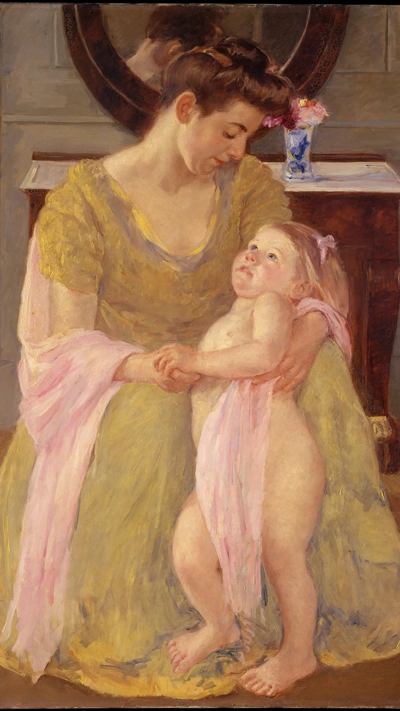 Mary Cassatt — Mother and Child with a Rose Scarf
