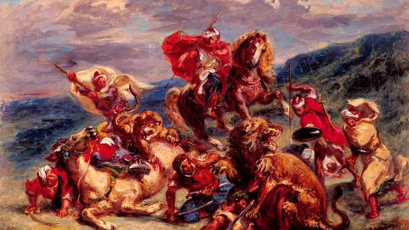 Eugène Delacroix — Study for The Lion Hunt