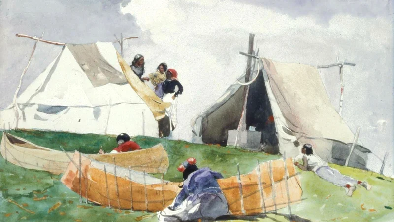 Winslow Homer — Indios Montagnais, Pointe-Bleue, Quebec
