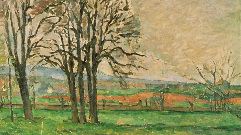 Die kahlen Bäume am Jas de Bouffan