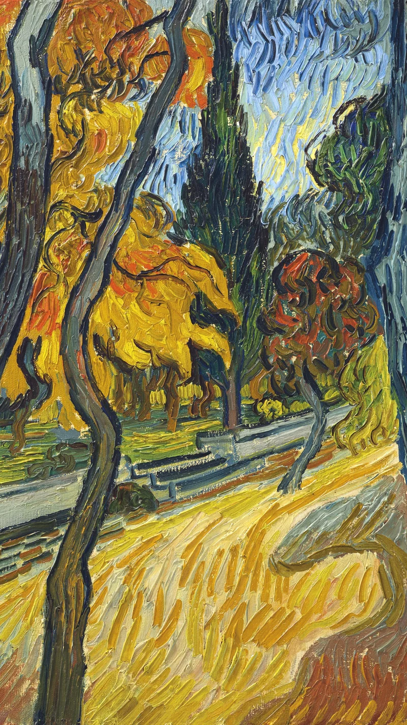 Vincent van Gogh — Trees in the Garden of Saint-Paul Hospital