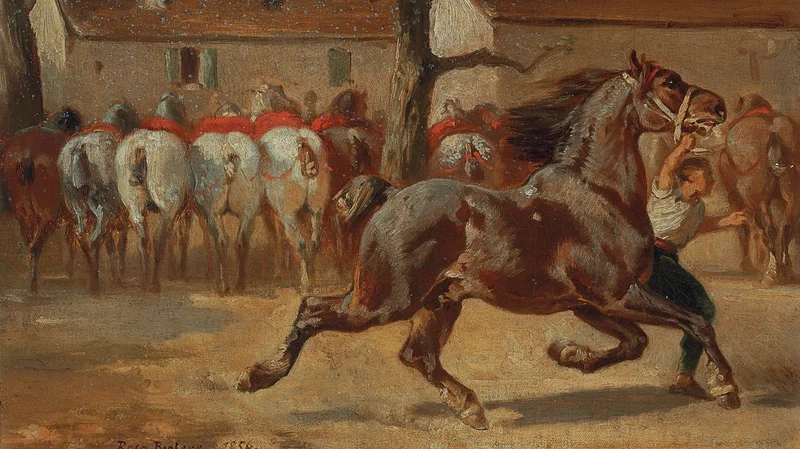 Trotting a horse