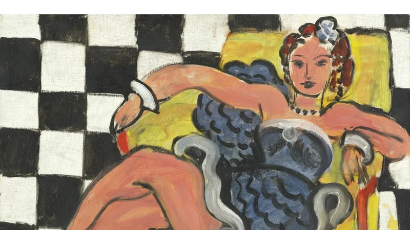 Henri Matisse — Dancer in the Armchair, Checkerboard Floor