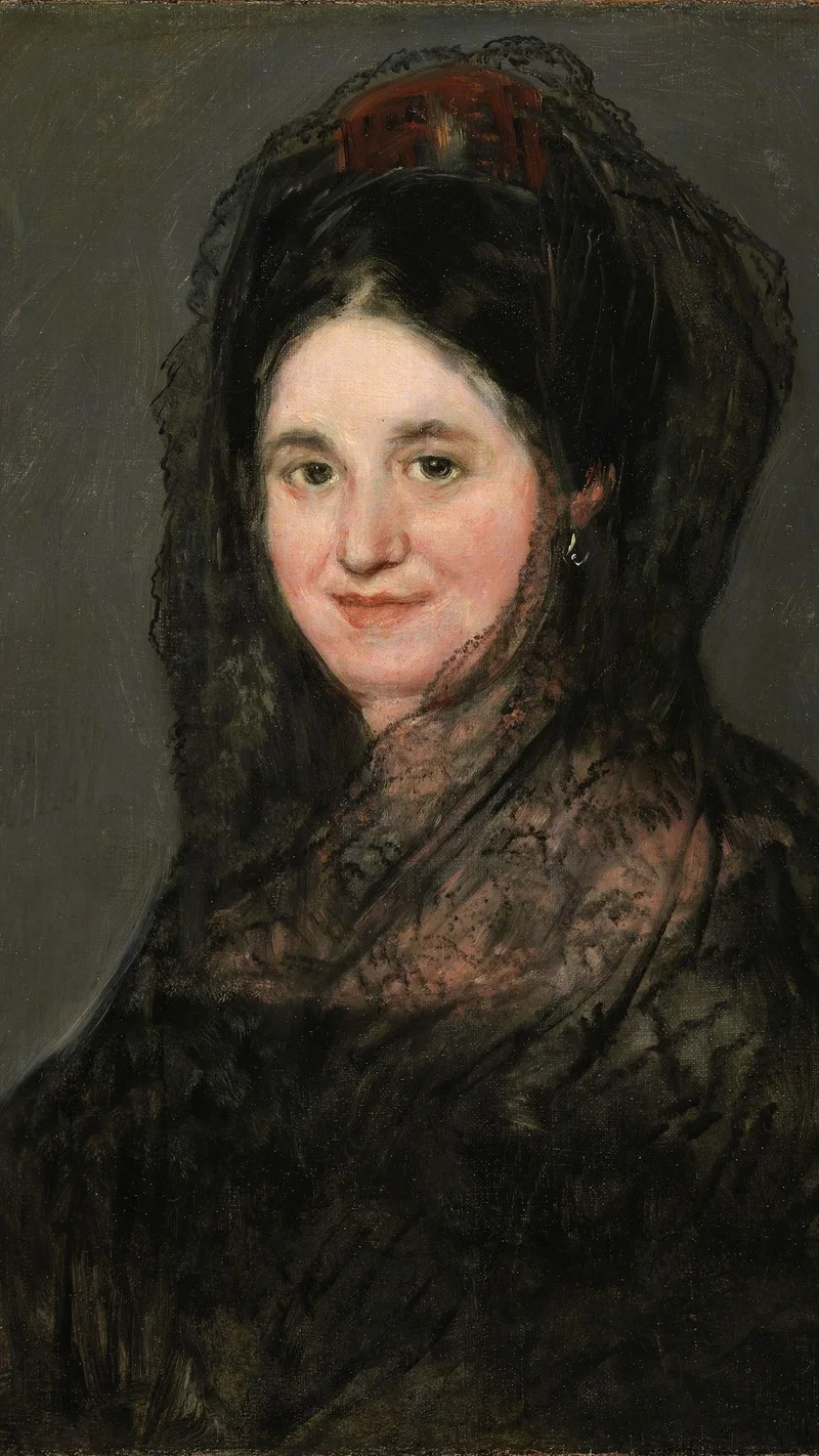 Francisco Goya — Portrait of a Lady in a Black Mantilla