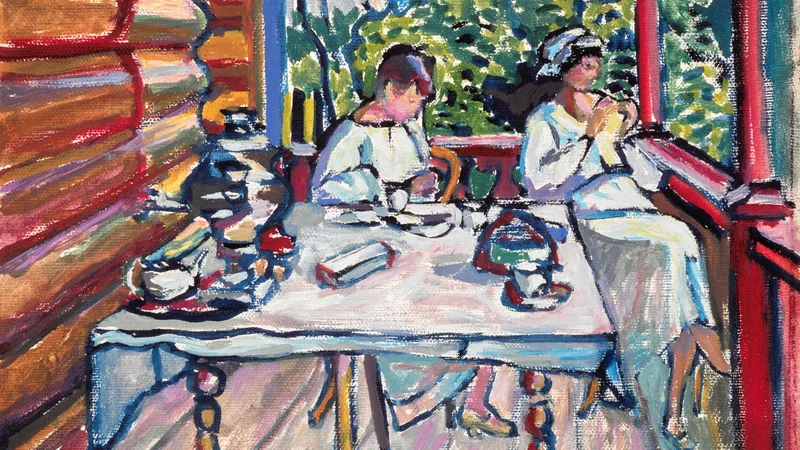Wassily Kandinsky — Akhtyrka. Nina et Tatiana in the veranda