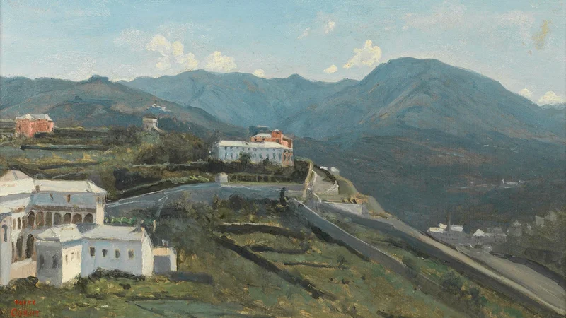 Jean-Baptiste Camille Corot — Genua. View of the City and the Apennines