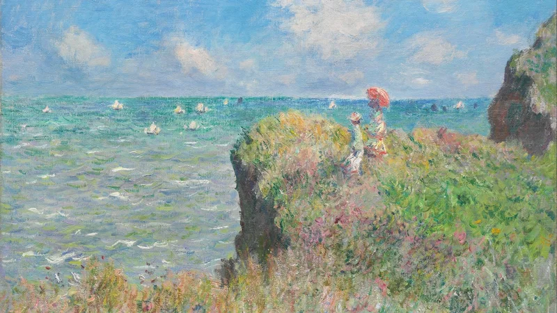 Claude Monet — The Cliff Walk at Pourville
