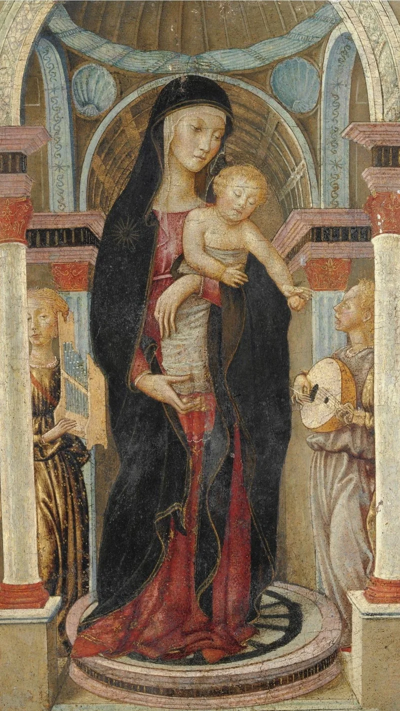 Giovanni di Ser Giovanni — Madonna with Child and Two Musician Angels