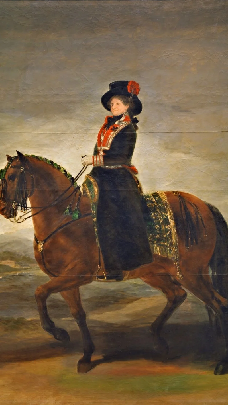 Francisco Goya — Queen María Luisa on horseback