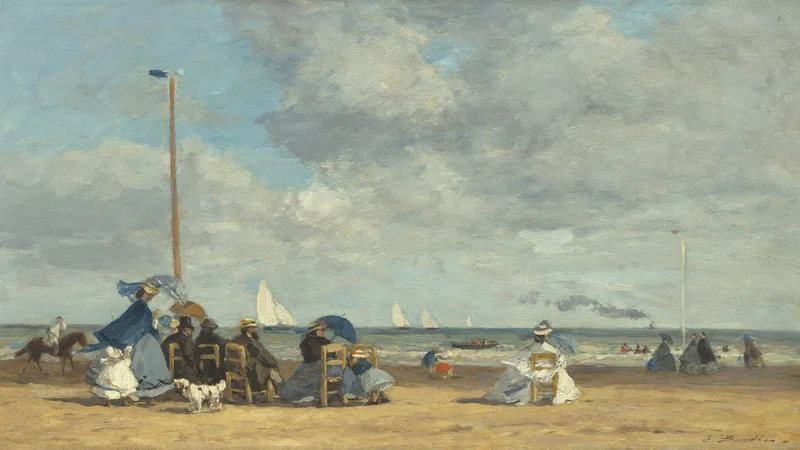 Eugène Boudin — Beach at Trouville