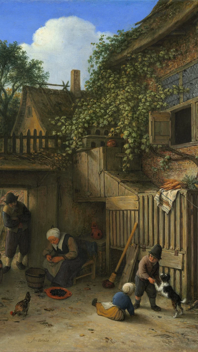 Adriaen van Ostade — The Cottage Dooryard