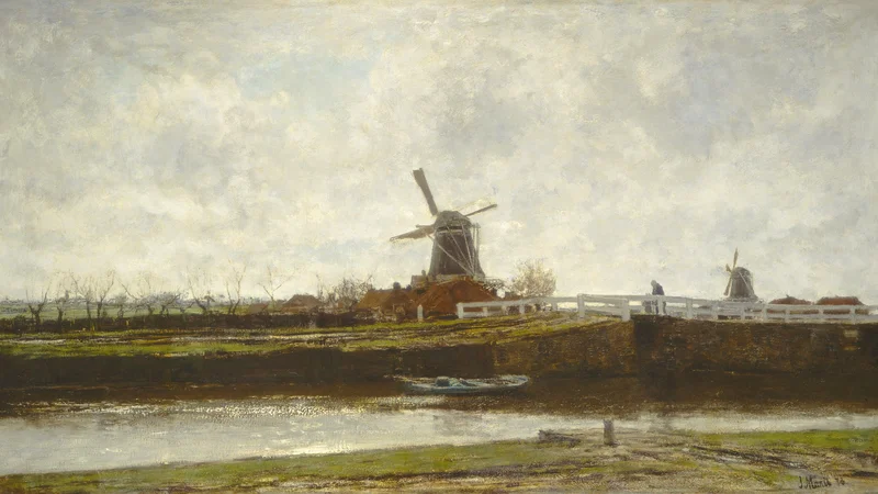 View of the Mill and Bridge on the Noordwest Buitensingel in The Hague
