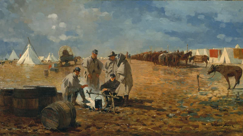 Winslow Homer — Rainy Day in Camp