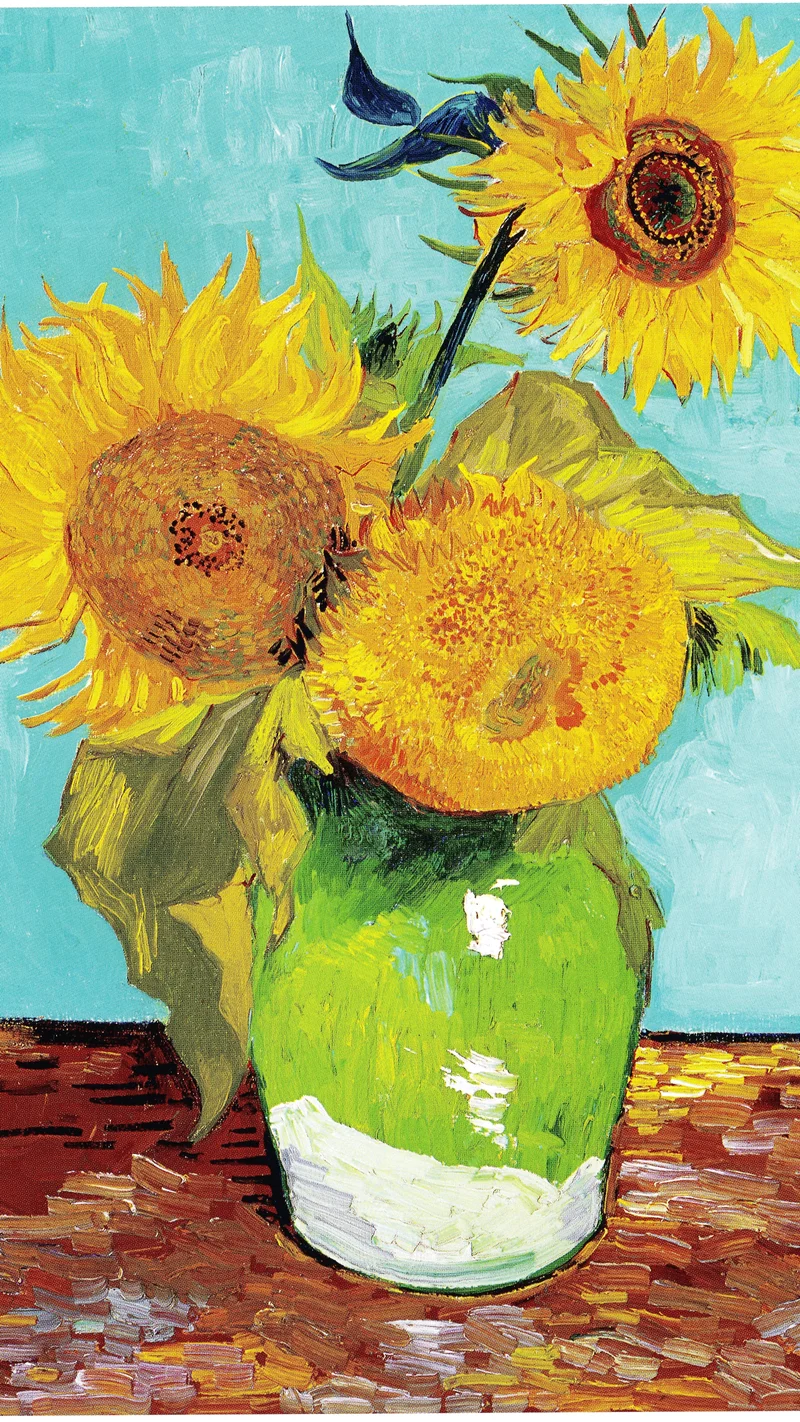 Vincent van Gogh — 꽃병에 담긴 세 송이의 해바라기