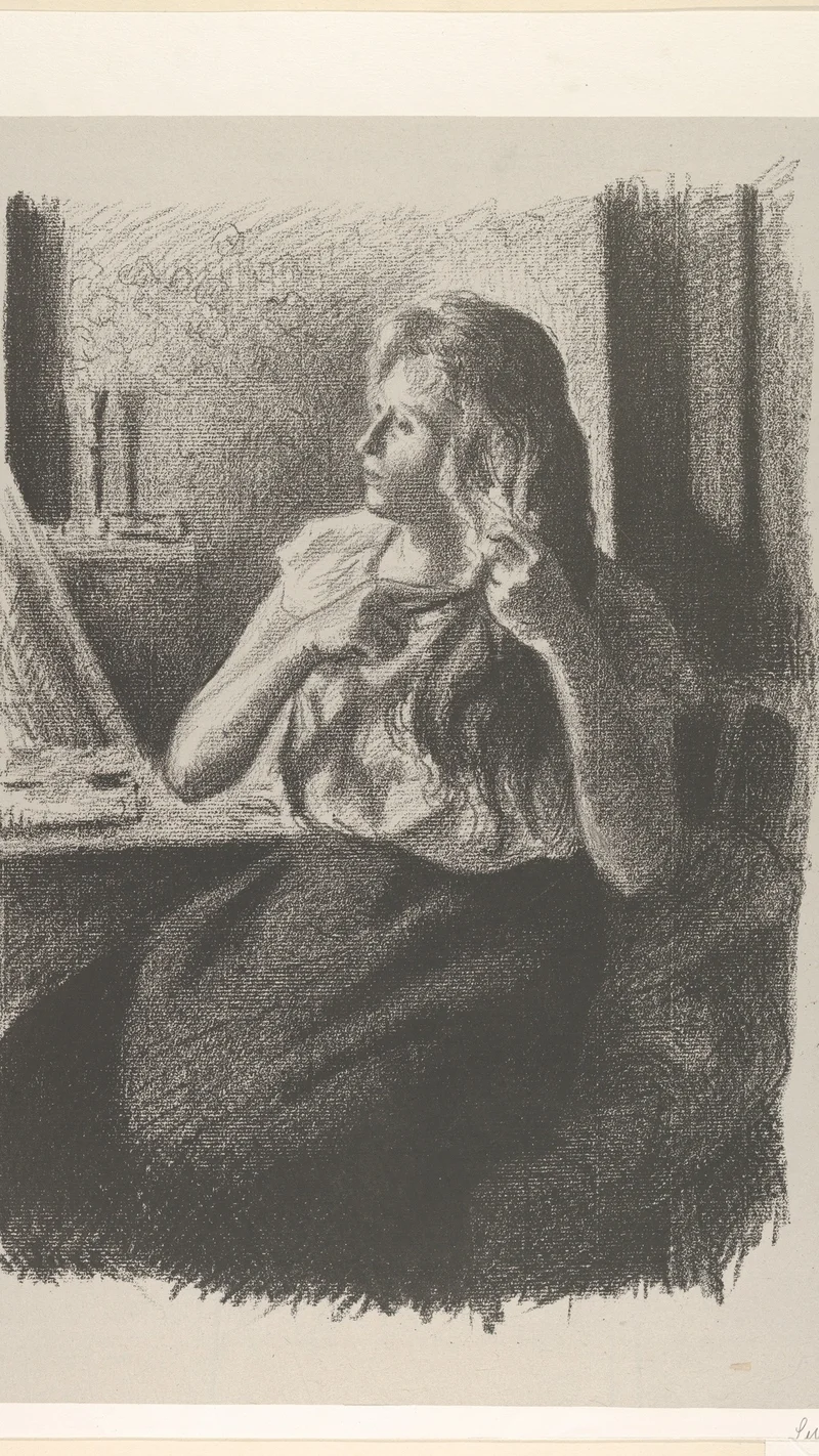 Maximilien Luce — Woman Combing Her Hair