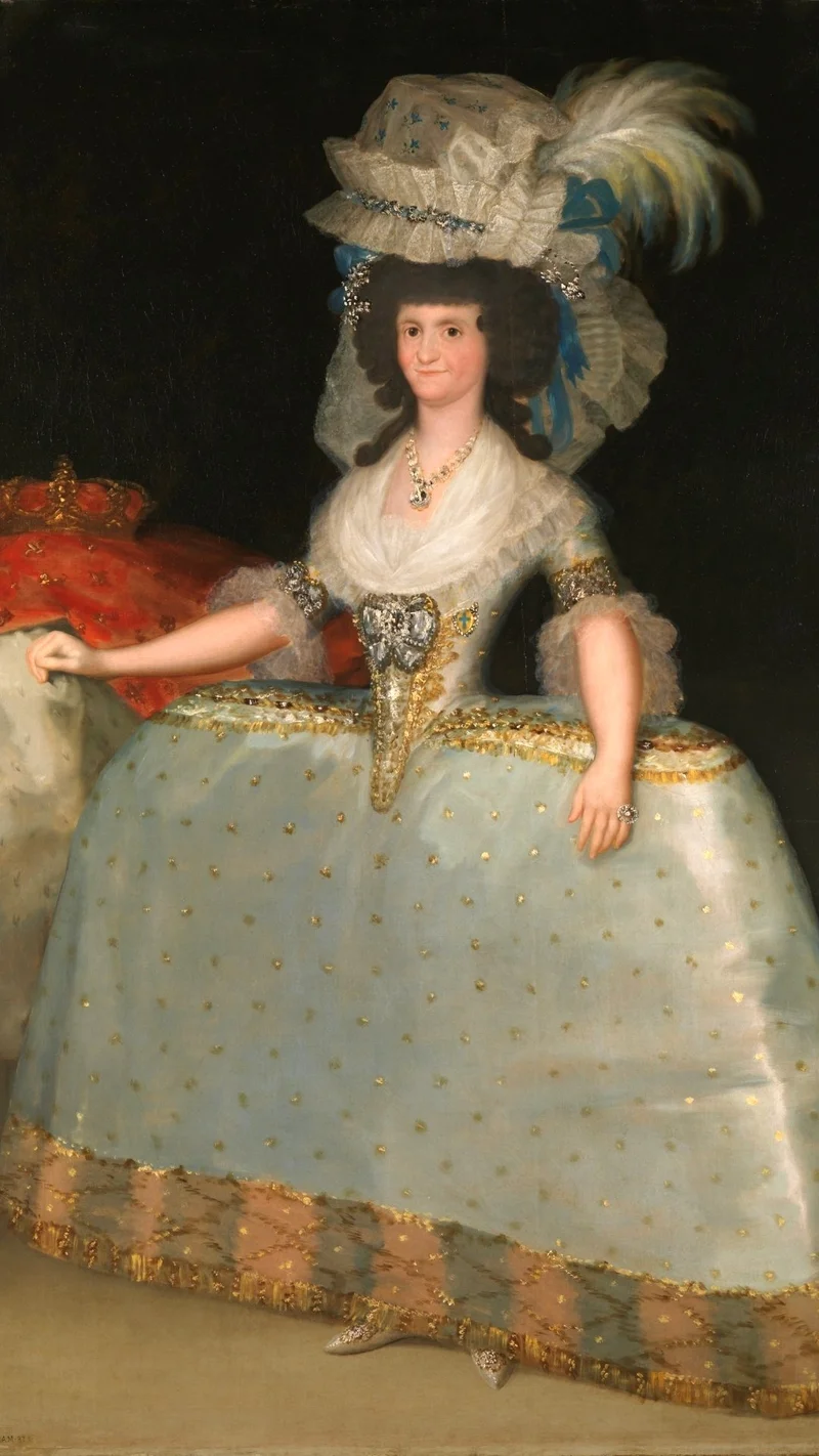 Francisco Goya — Queen María Luisa in a Dress with hooped Skirt