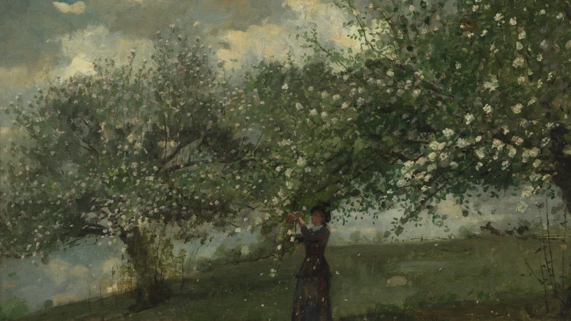 Winslow Homer — Girl Picking Apple Blossoms