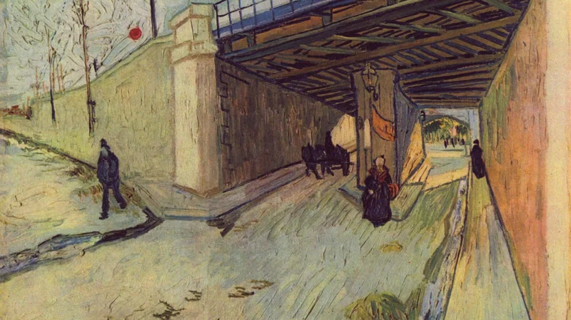 A ponte ferroviária sobre a Avenue Montmajour, Arles