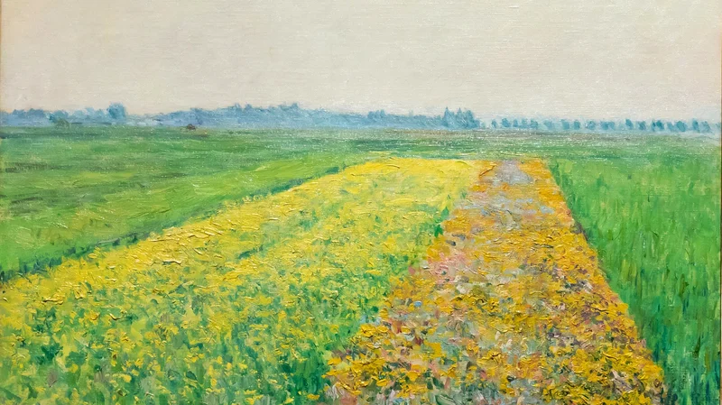 Gustave Caillebotte — The Plain of Gennevilliers, Yellow Fields