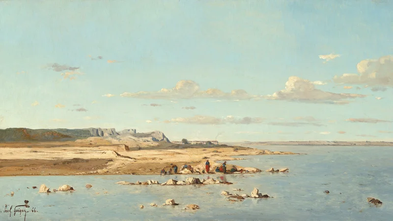 Paul Guigou — Washerwomen on the Banks of the Durance