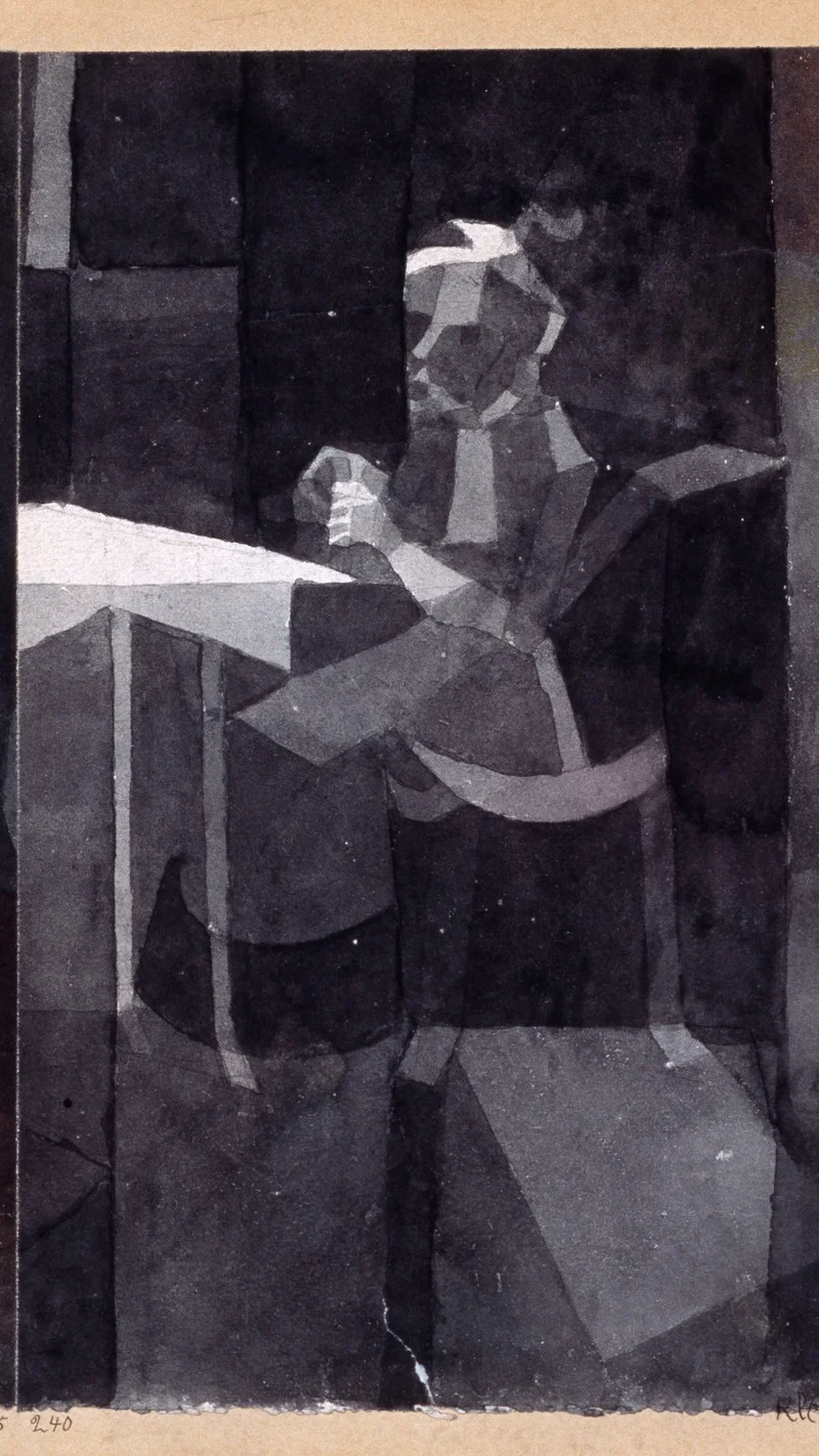 Paul Klee — Mulher a tricotar
