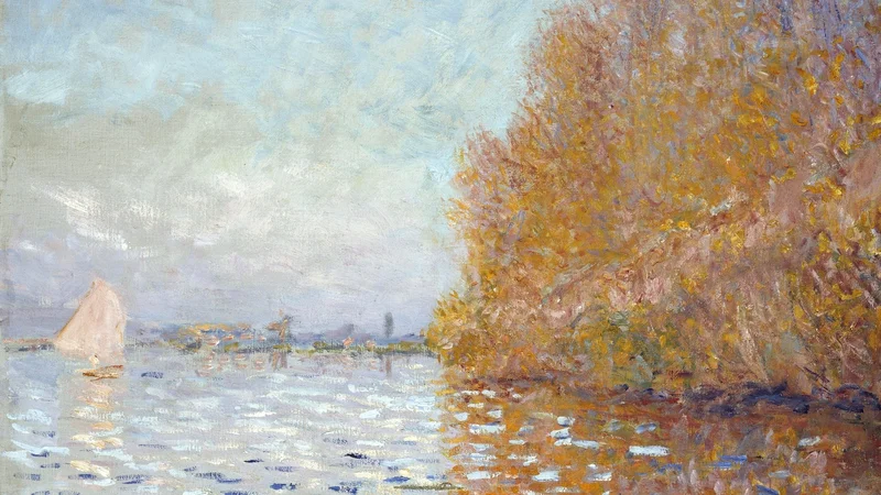 Claude Monet — Argenteuil Basin with a Single Sailboat