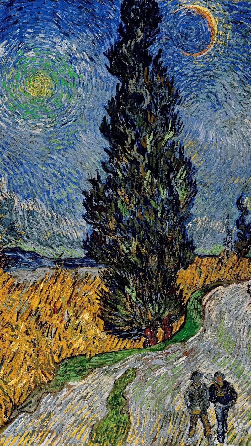 Vincent van Gogh — Road with Cypress and Star