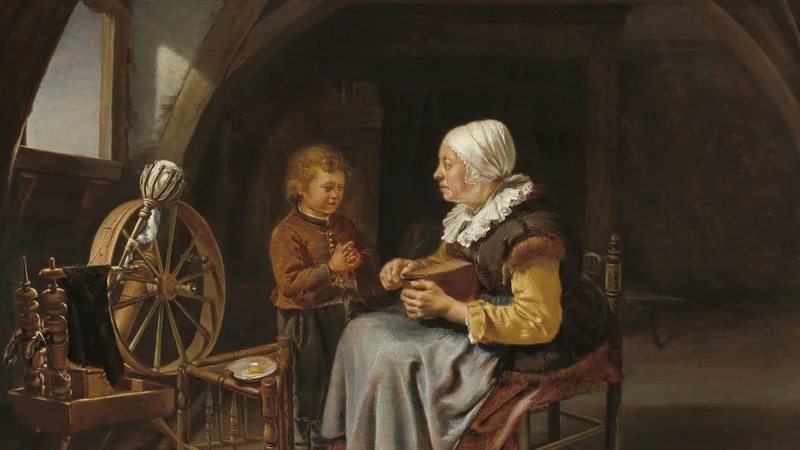 Frans van Mieris — Saying Grace
