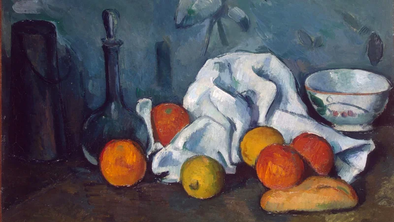 Paul Cezanne — Milk Pot, Carafe, and Bowl