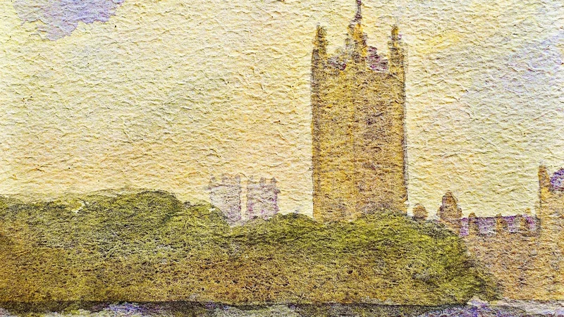 Alfred Freddy Krupa — The Victoria Towerandthe Thamesriverinautumn1995(ormyfirstpaintingonthe Britishsoil)