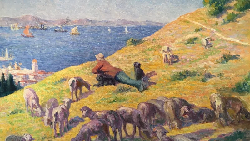 Maximilien Luce — The Shepherd Observing the Sea