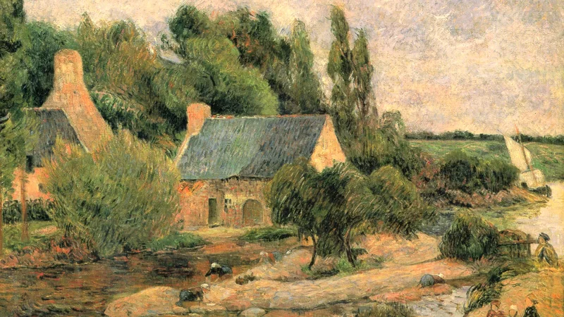 Paul Gauguin — Washerwomen at Pont-Aven
