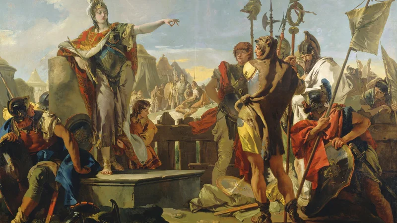 Giovanni Battista Tiepolo — Queen Zenobia Addressing Her Soldiers