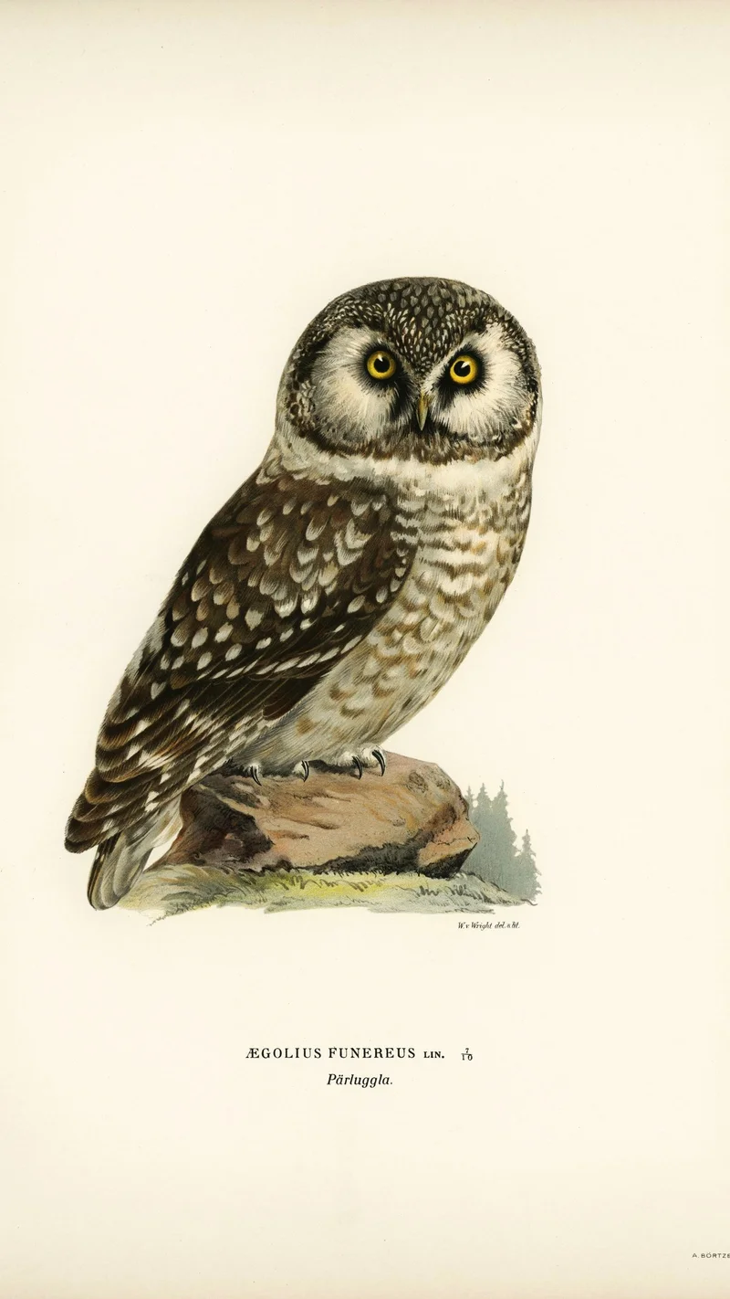 Wihelm Wright — Boreal Owl (Aegolius funereus)