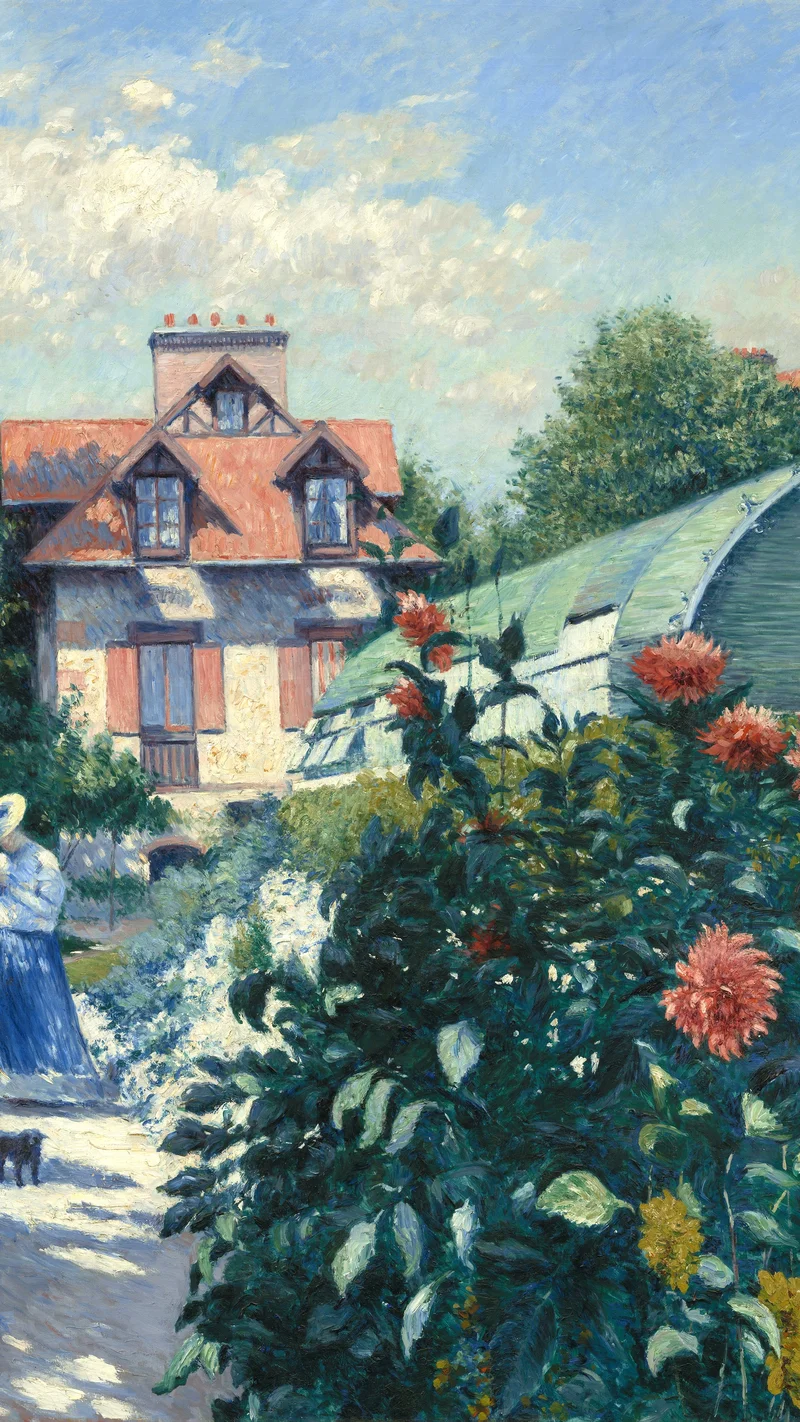 Gustave Caillebotte — Dahlias, Garden at Petit Gennevilliers