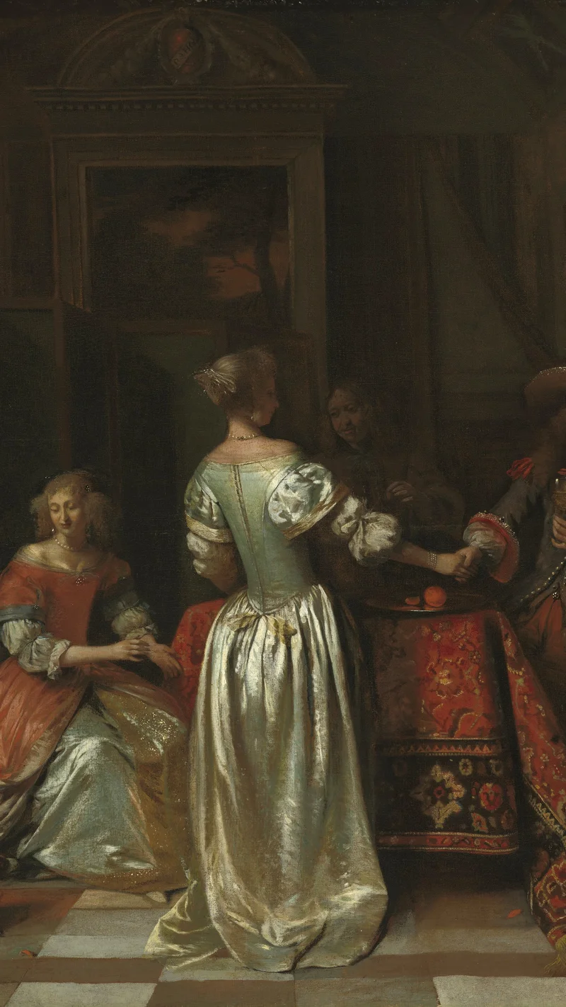 Pieter de Hooch — Merry company in a distinguished interior