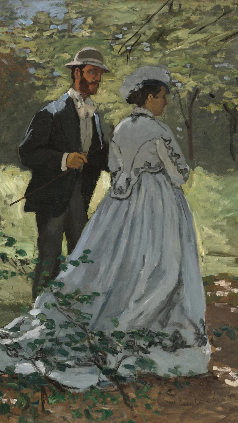 Claude Monet — Bazille and Camille (Study for "Déjeuner sur l'Herbe")