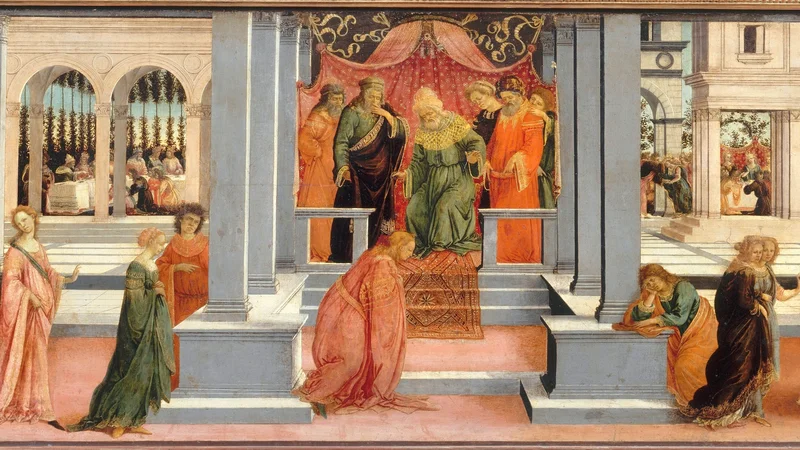 Sandro Botticelli — Ahasuerus Chooses Esther