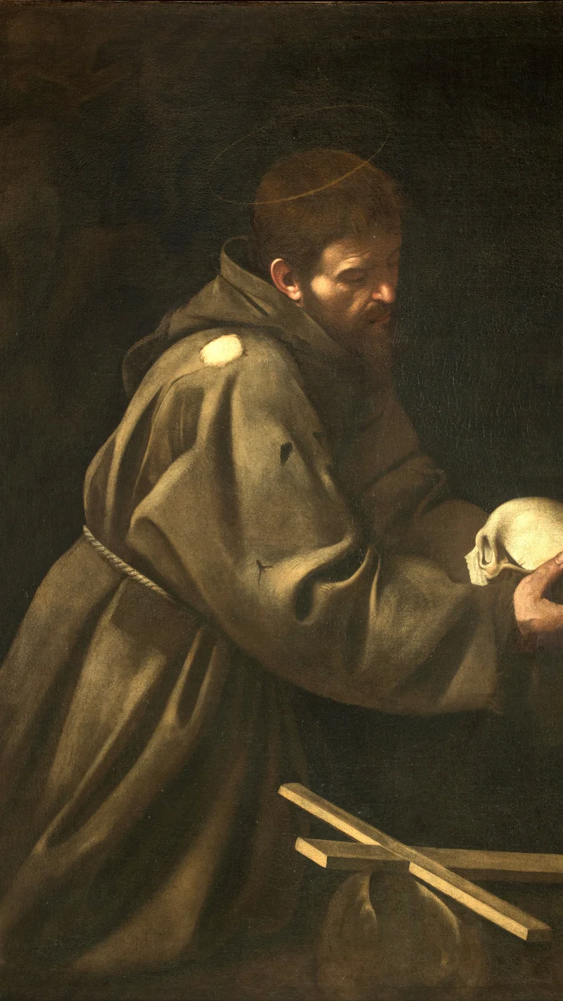 Michelangelo da Caravaggio — Saint Francis in Meditation