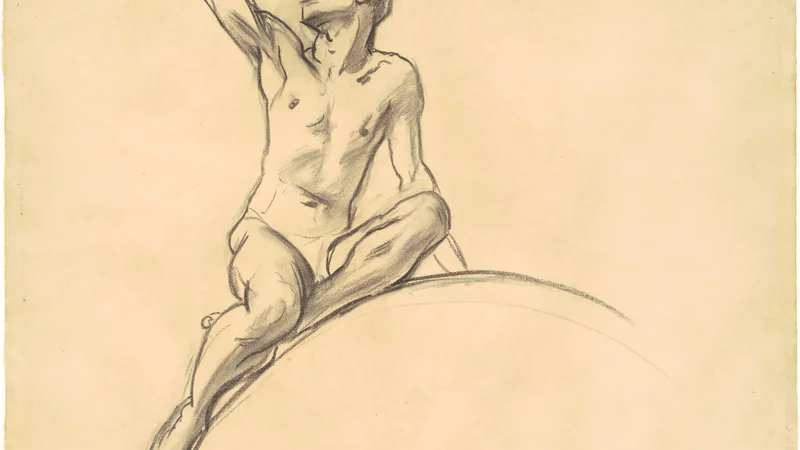John Singer Sargent — Study for Figure above "Music"