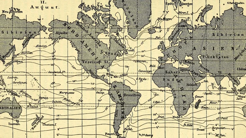 Otto Krümmel — World Map of Ocean Temperatures in August
