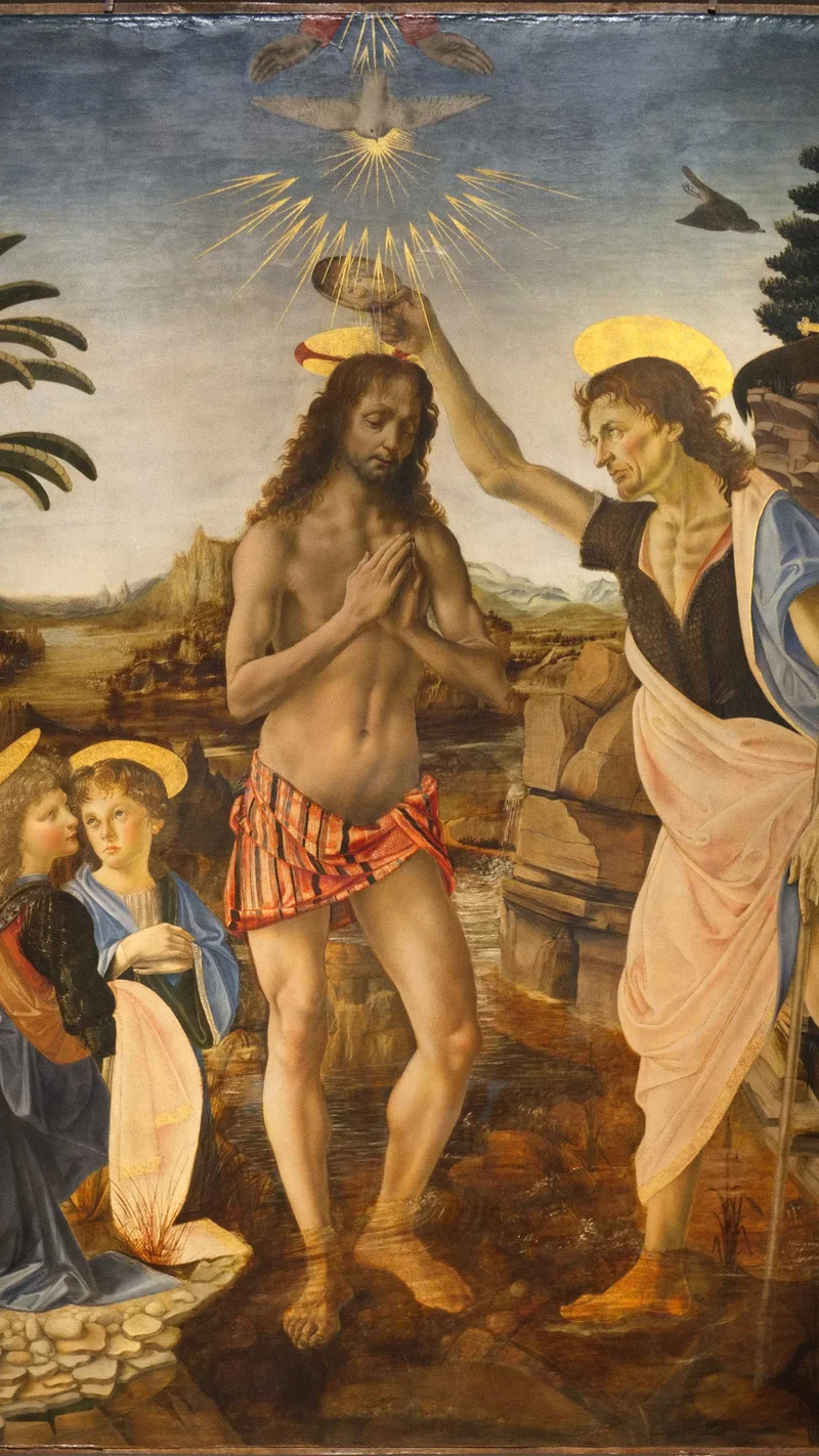 Andrea del Verrocchio — The Baptism of Christ