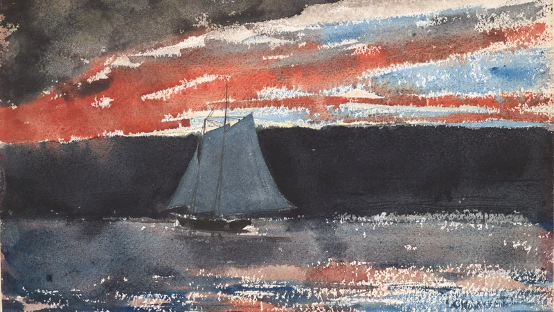 Winslow Homer — Escuna ao pôr do sol